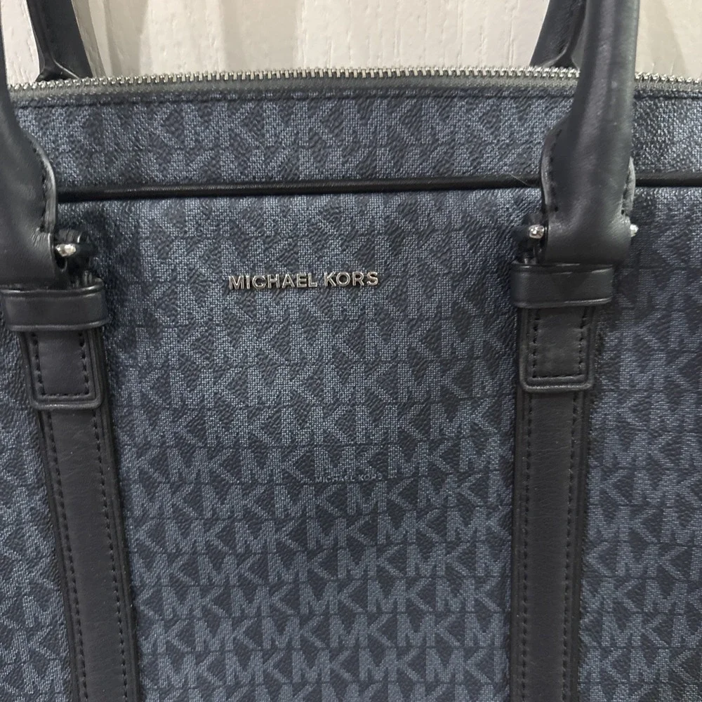 Michael Kors Hudson Logo Double Gusset Briefcase‎ Carry Laptop Bag Reg $425